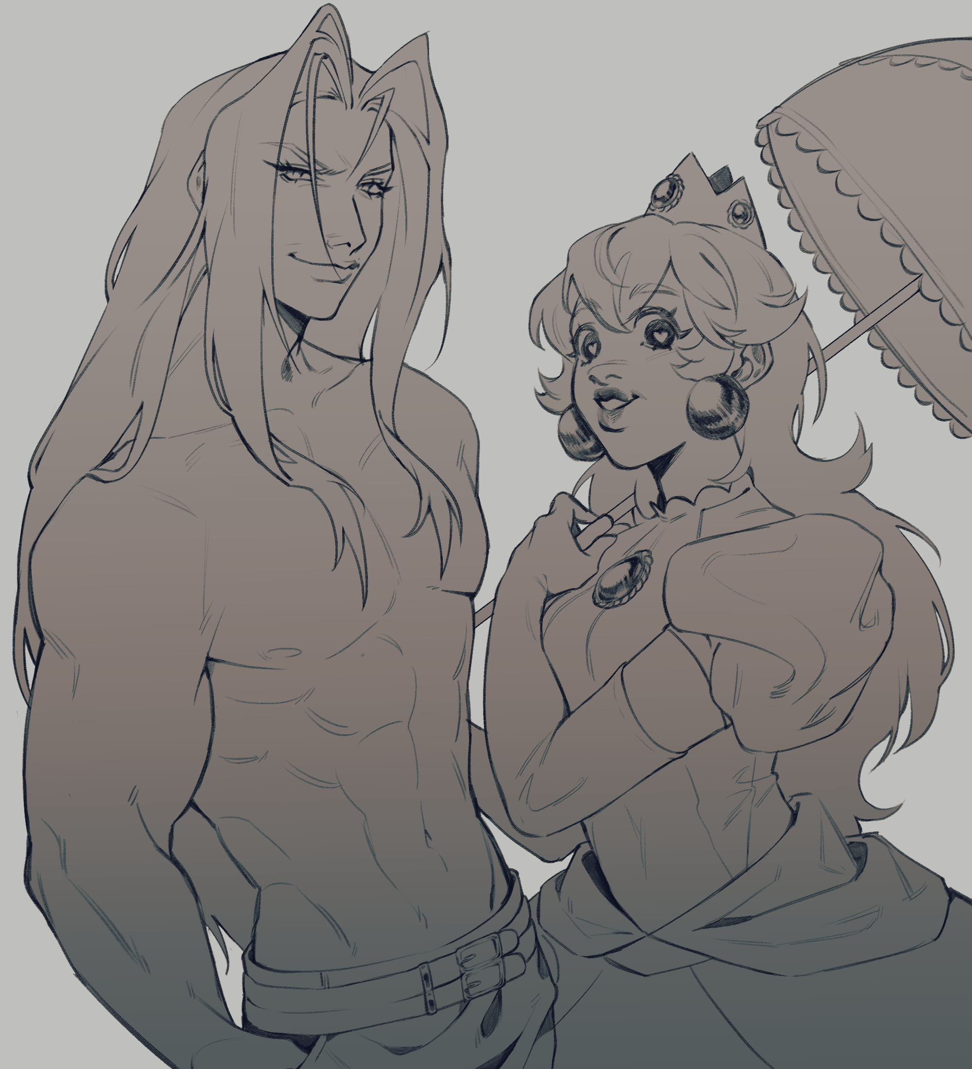 sephiroth and peach